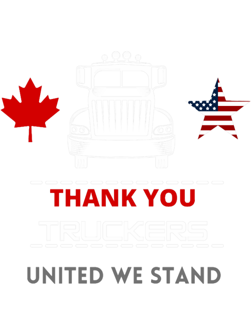 Canada-amp-USA---Thank-You-TruckersFitted-V-Neck.png
