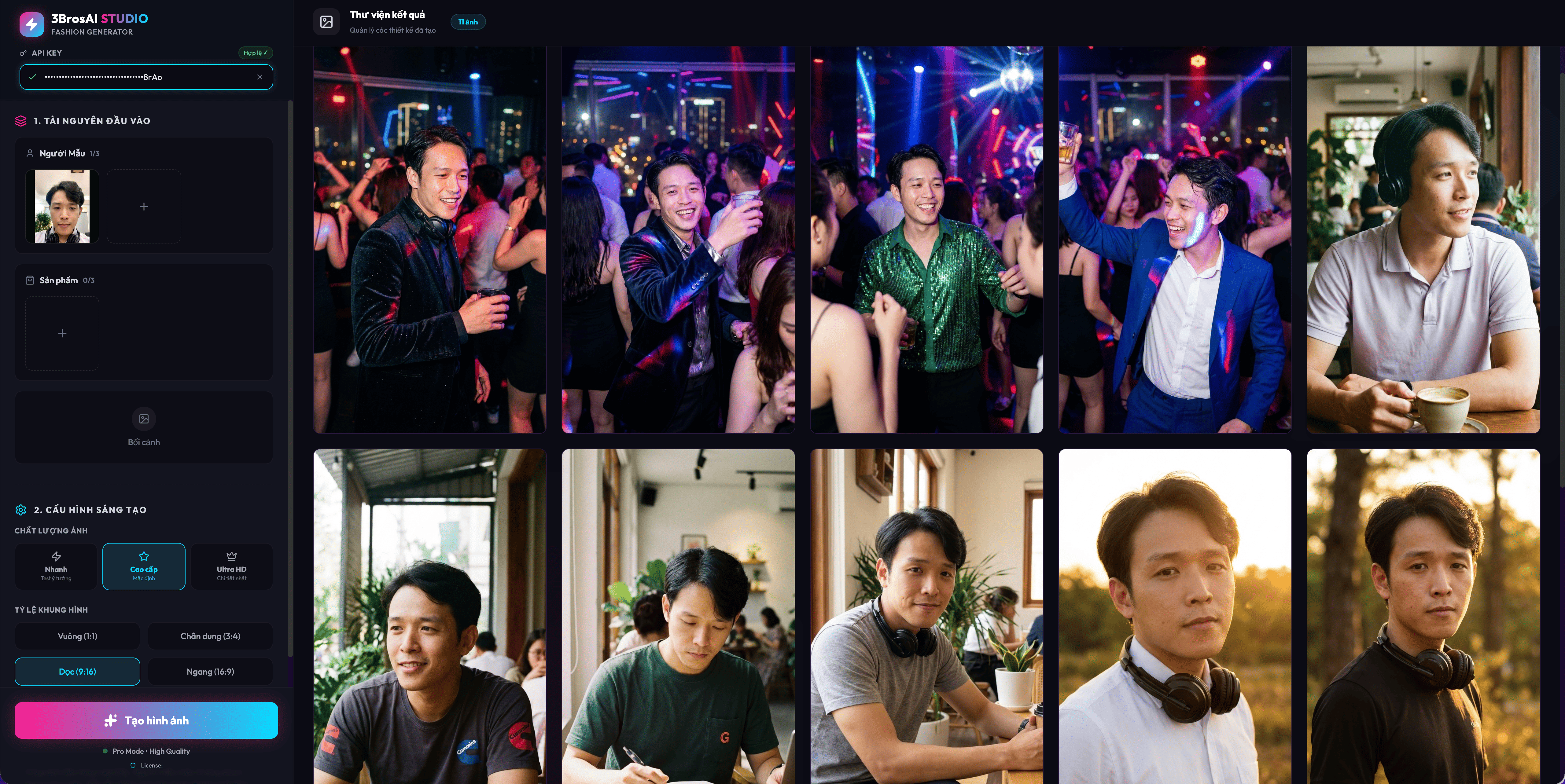 3Bro Image Generate - Giao diện ứng dụng