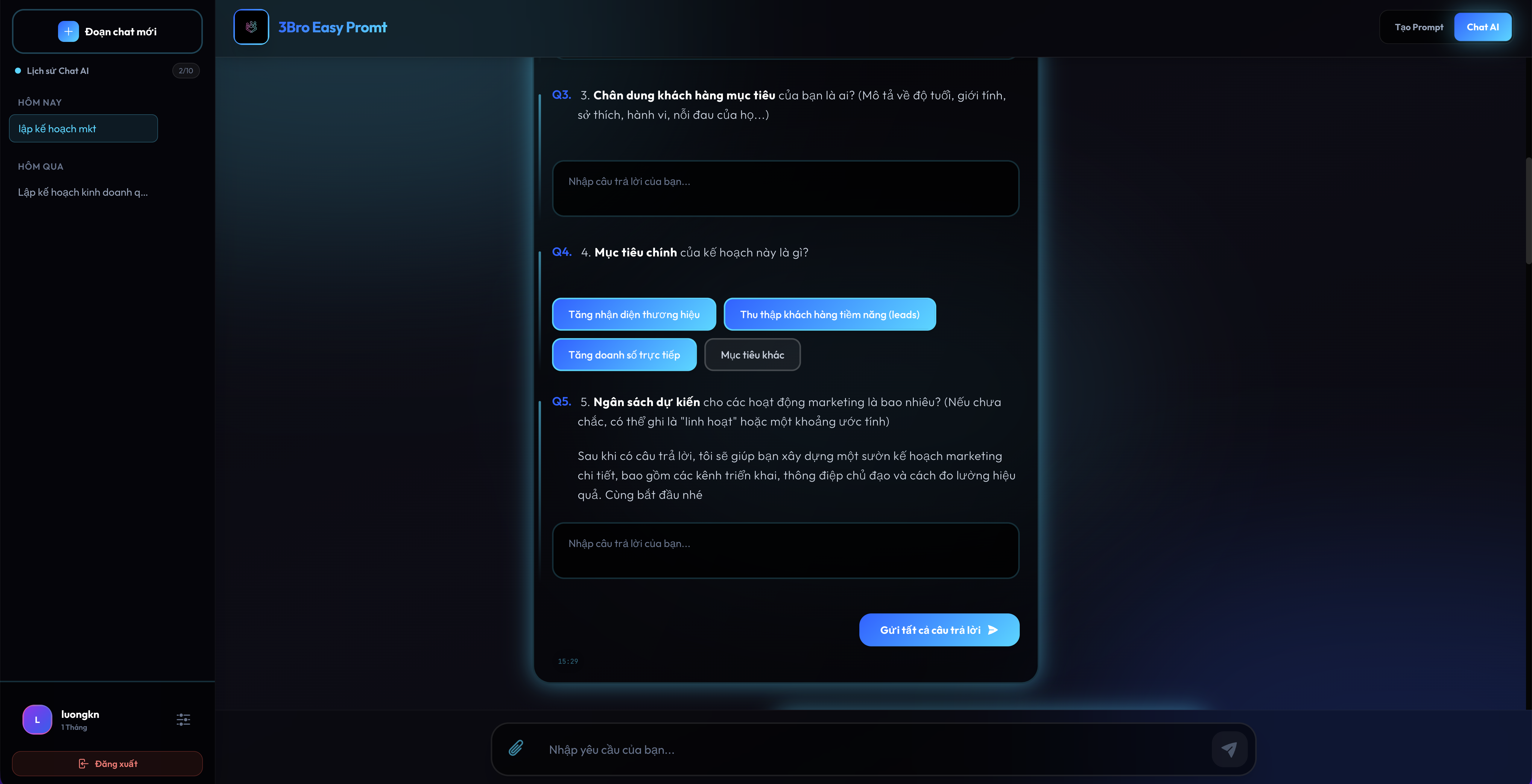 3Bro Easy Prompt Demo