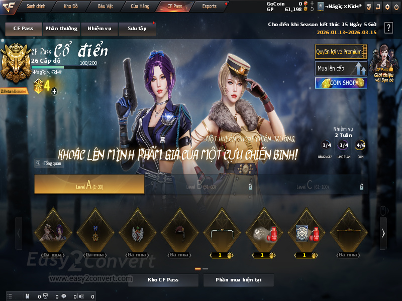 Acc CF #ACC GO+ ĐÃ MUA CF Pass - noborder