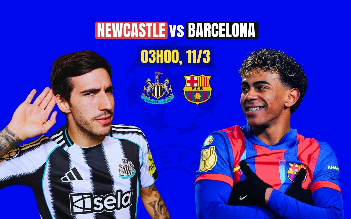 Biến động kèo Newcastle vs Barcelona 03h00 11/3 Champions League