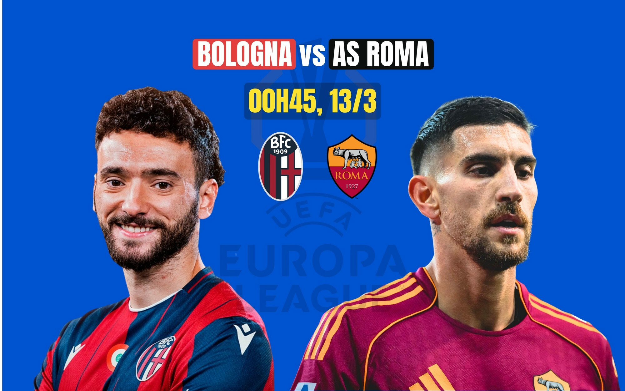 Biến động kèo Bologna vs AS Roma 00h45 13/3 Europa League